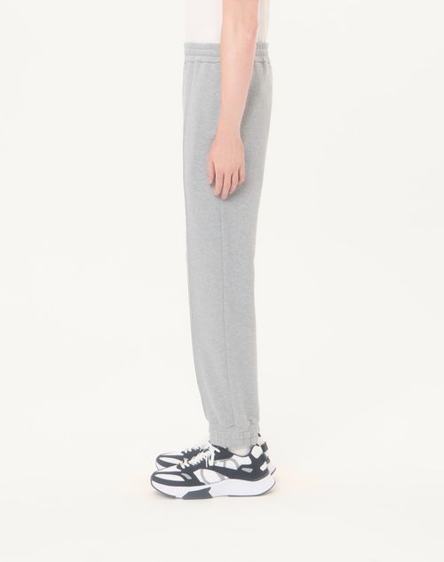 Valentino - Valentino Cotton Jogging Trousers With Vlogo Embroidery - Grey - Man - Pants And Shorts