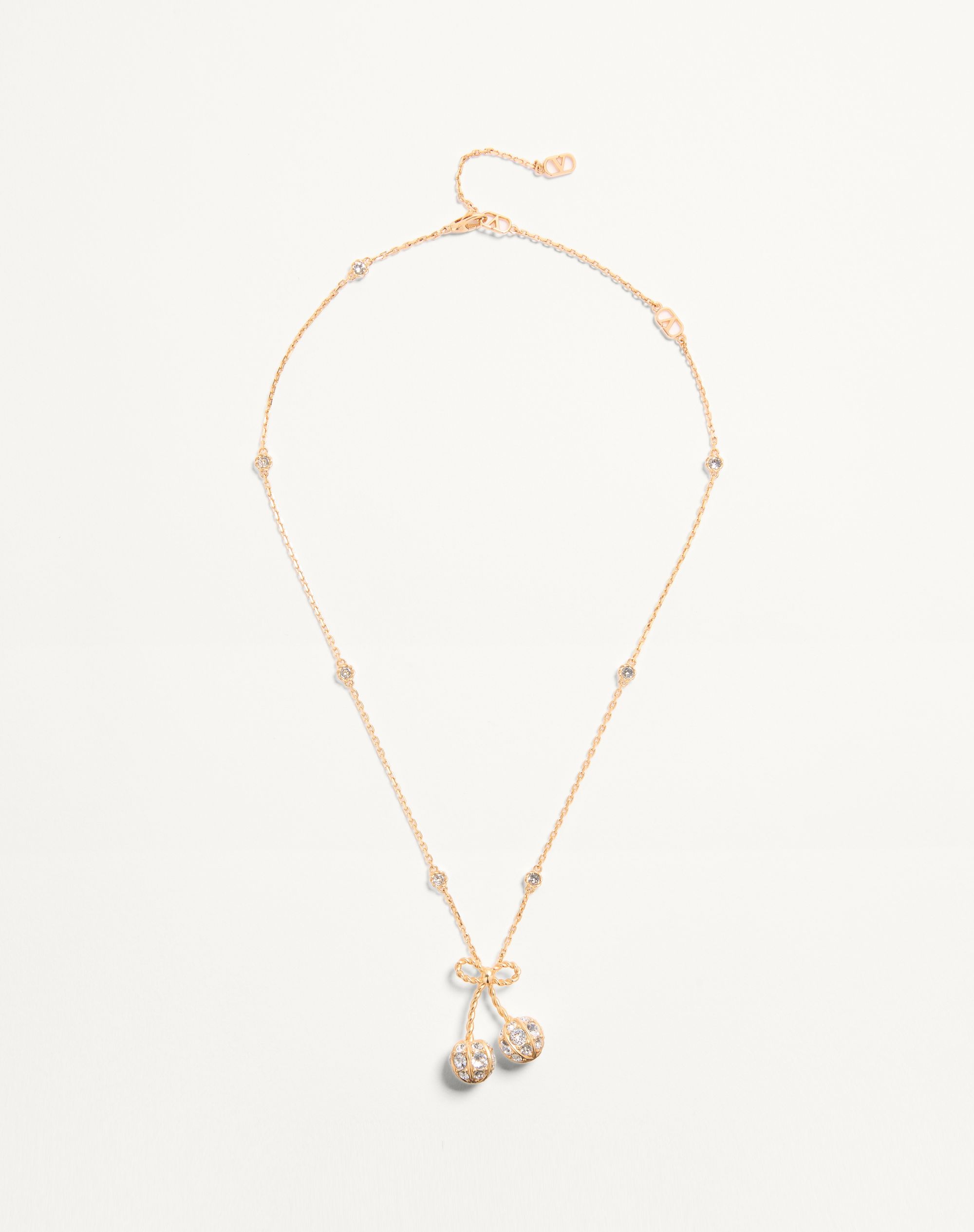 VALENTINO アクセサリー Cherryfic Necklace In Metal And Swarovski® Crystals for Woman in