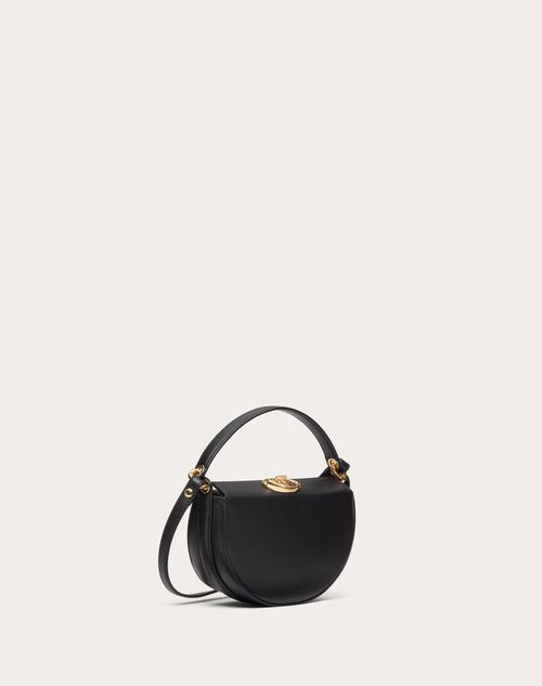 Valentino Garavani - Vlogo The Bold Edition Mini Handbag In Shiny Calfskin - Black - Woman - Bags