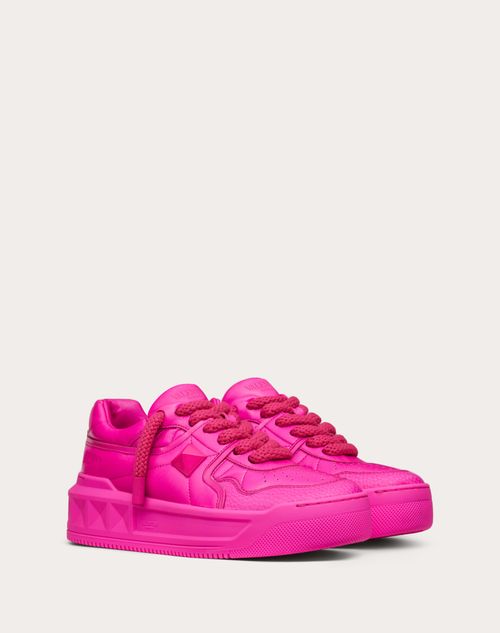 Valentino Garavani - One Stud Xl Sneaker In Nappa Leather - Pink Pp - Woman - Low-top Sneakers
