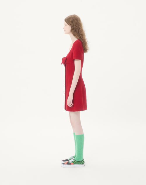 Valentino - Short Dress In Plain Wool Tweed - Paris - Woman - Dresses