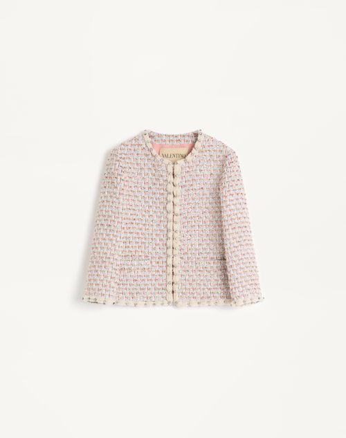 Valentino - Embroidered Ribbon Tweed Jacket - Multicolor - Woman - Shelf - Wrtw - Red, Navy, Mariniere W1