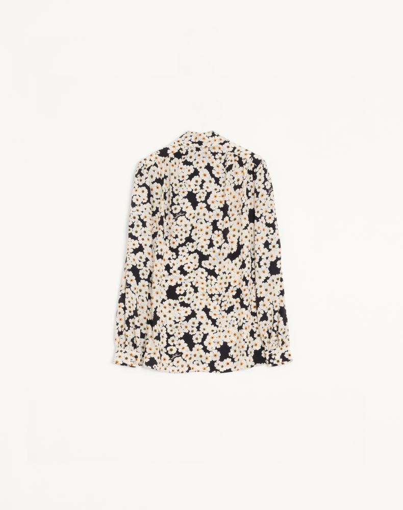 Valentino Crepe De Chine Shirt With Après L'hiver Primula Print Woman Multicolour 38