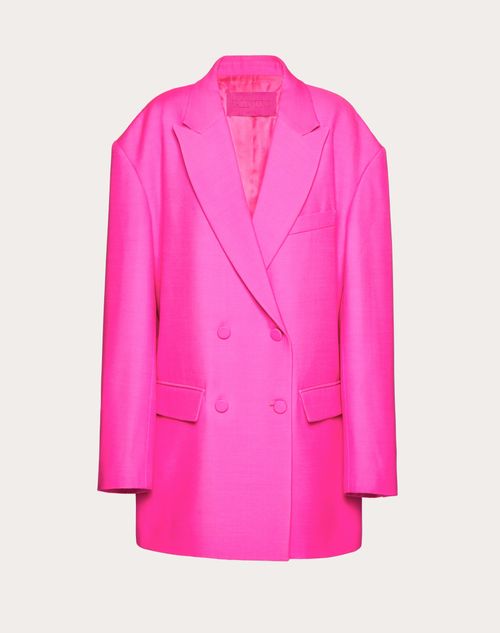 Valentino - クレープクチュール ブレザー - Pink Pp - 女性 - ジャケット＆ピーコート
