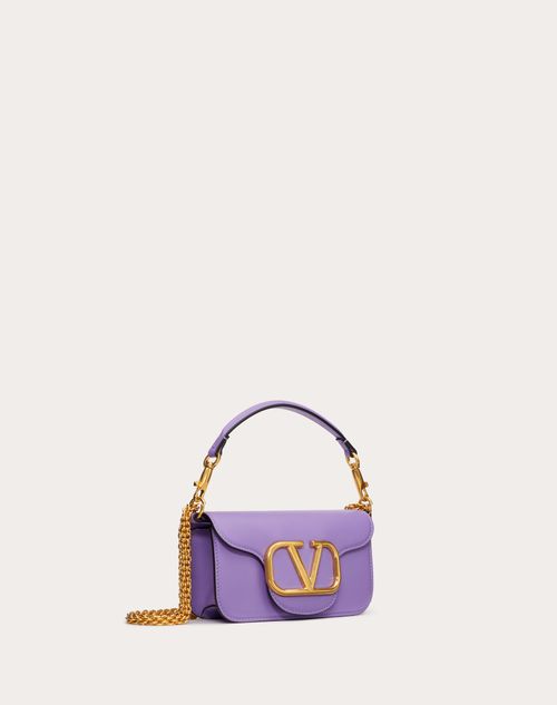 Valentino Garavani - Locò Small Shoulder Bag In Calfskin - Wisteria - Woman - Shoulder Bags