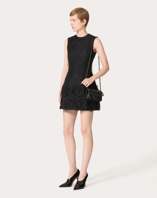 Valentino - Tulle Illusione Embroidered Short Dress - Black - Woman - Ready To Wear