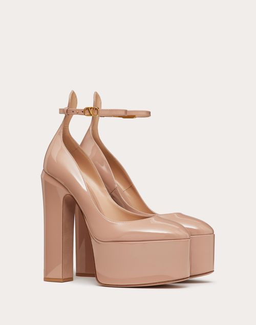 Valentino Garavani - Zapatos De Salón Con Plataforma Tan-go De Charol Y Tacón De 155 mm De Valentino Garavani. - Rose Cannelle - Mujer - Rebajas Para Mujer