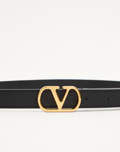 Vlogo Signature Belt In Shiny Calfskin 20 Mm for Woman in Vlogo Signature Belt In Shiny Calfskin 20 Mm for Woman in