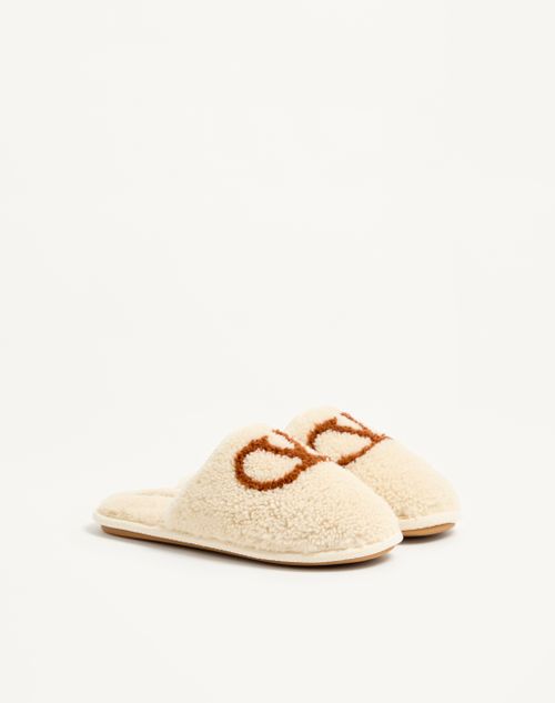 Valentino Garavani - Ta Chambre Wool Slide - Butter/tobacco - Man - Man Private Promotions