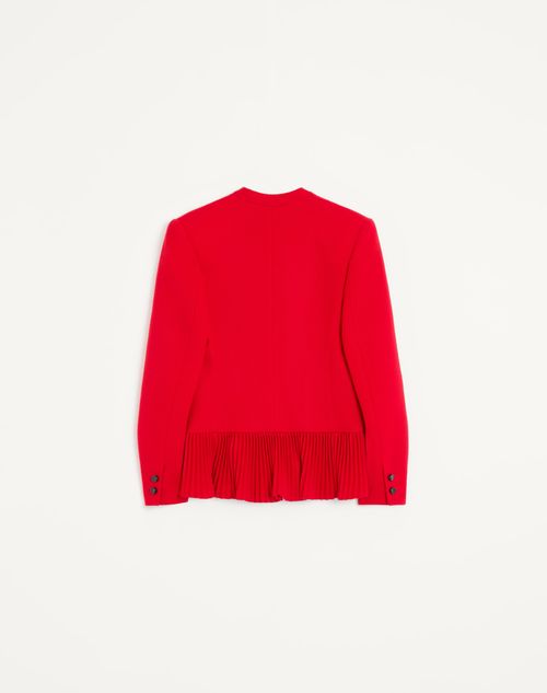 Valentino - Valentino Wool Crepe Jacket - Carmine Red - Woman - Jackets And Blazers