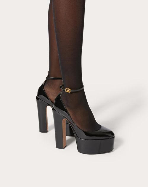 Valentino Garavani Tan-go Platform Patent Leather Sandal 155mm for Woman in  Rose Cannelle