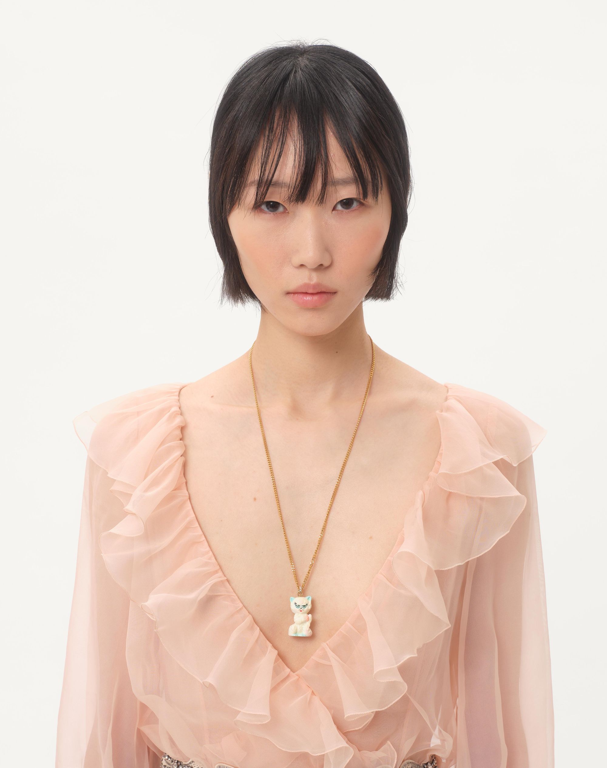 ネックレス・チョーカー VALENTINO GARAVANI LE CHAT DE LA MAISON NECKLACE Le Chat De La Maison Necklace In Metal, Nylon And Swarovski