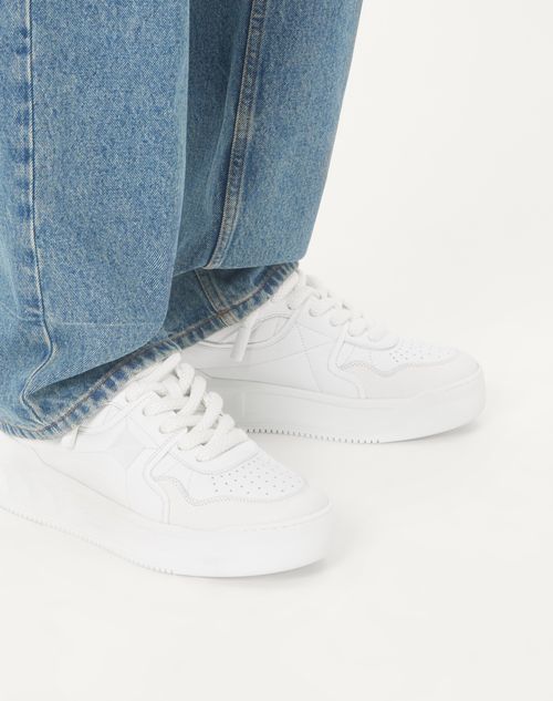 Valentino Garavani - One Stud Xl Nappa Leather Low-top Sneaker - White - Man - Sneakers