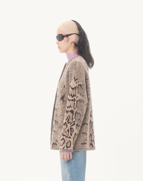 Valentino - Cashmere Animal Print Cardigan - Animal Print - Woman - Jackets And Blazers