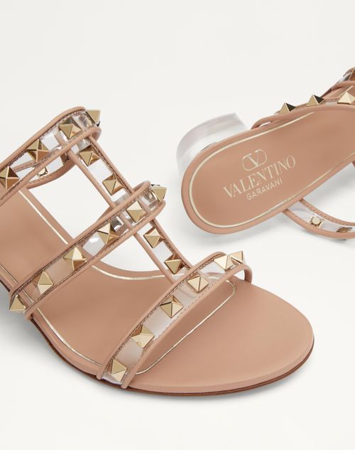 サンダル・ミュール VALENTINO CARAMEL FABRIC ROCKSTUD SANDALS Valentino Garavani Caramel Fabric Rockstud Sandals | italist