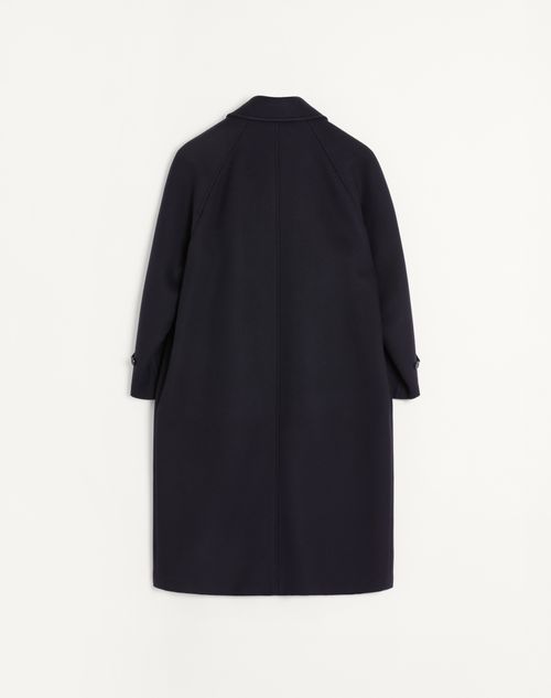 Valentino - Single-breasted Wool And Cashmere Coat - Night - Man - Coats And Blazers
