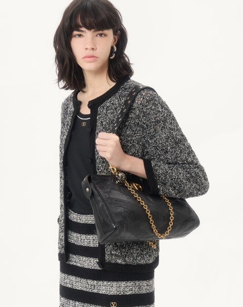 Valentino - Cotton Jersey Top - Black/white - Woman - T-shirts And Sweatshirts