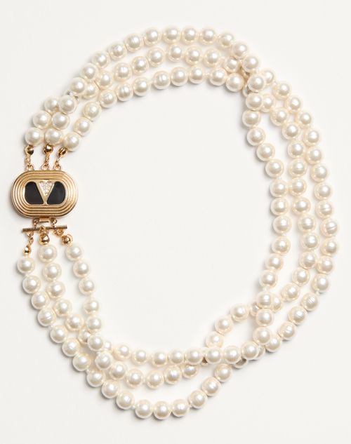 ヴァレンティノ Valentino Garavani Ovalette Necklace Buy Valentino Garavani Metallic Ovalette VLOGO Necklace in