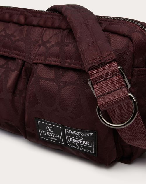 Valentino Garavani And Porter Shoulder Bag for Man in Black Valentino Garavani And Porter Shoulder Bag for Man in Black