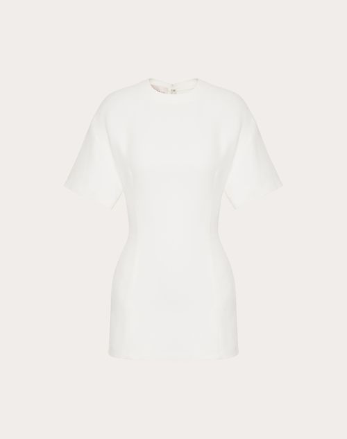 Valentino - Kurzes Kleid Aus Structured Couture - Elfenbein - Frau - Kleider