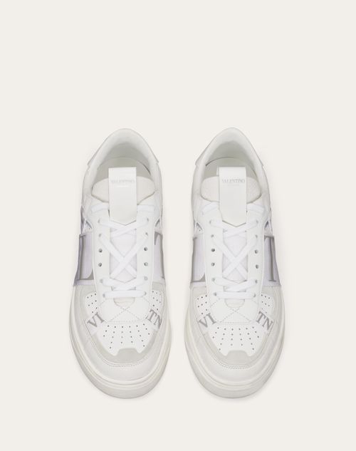 valenti low top vl7n white calfskin rainbow canvas