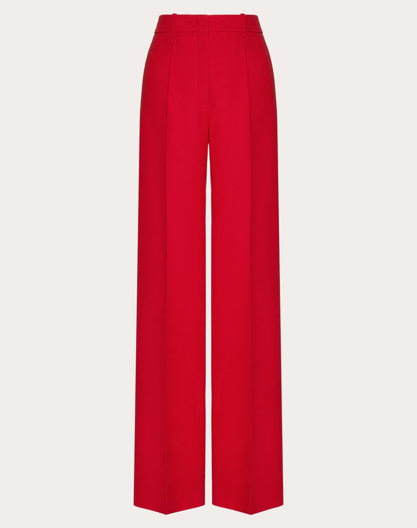 Valentino Handbags Pantaloni In Crepe Couture per Donna in Rosso | Valentino IT