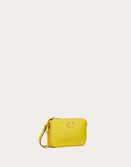 Valentino Garavani Yellow Mini VLogo Signature Hobo Bag