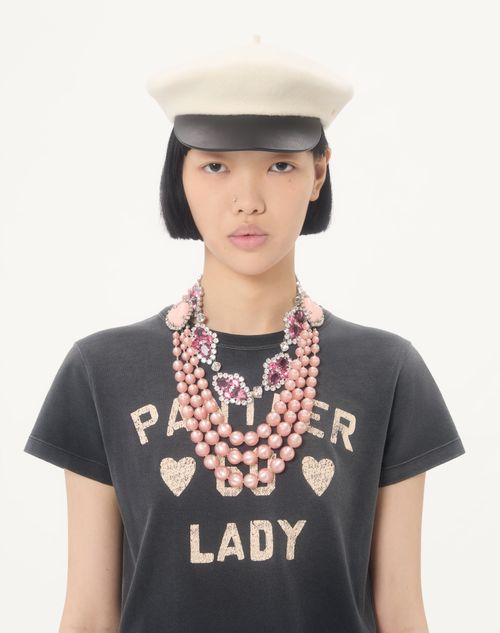 Valentino - Printed Cotton T-shirt - Black/birch - Woman - T-shirts And Sweatshirts