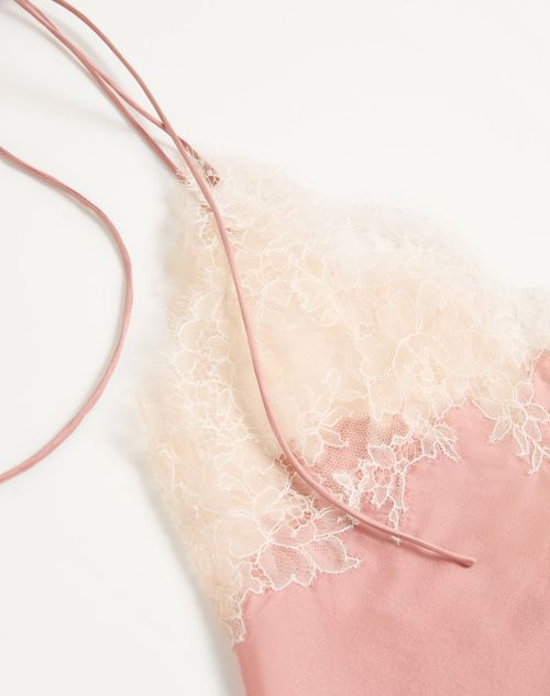 Valentino - Crepe De Chine Top - Salmon - Woman - Shirts And Tops