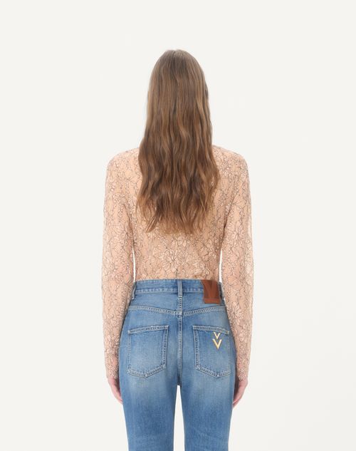 Valentino - Rebrodé Lace Bodysuit - Skin - Woman - Lingerie