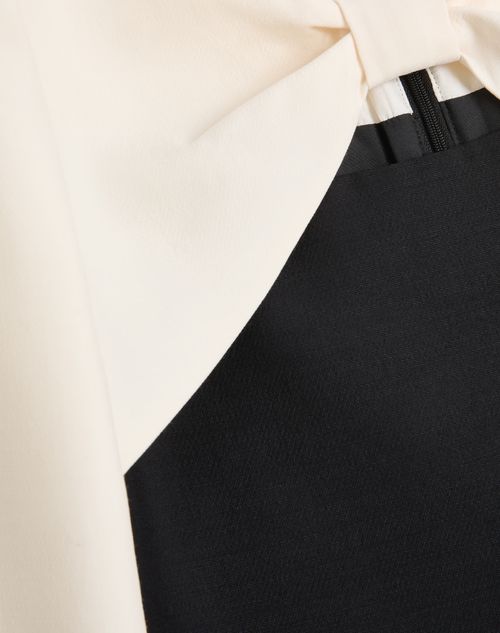 Valentino - Crepe Couture Short Dress - Black/ivory - Woman - Dresses
