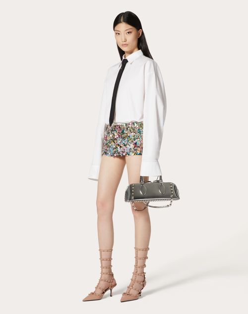 Valentino - Compact Popeline Blouse - Optic White - Woman - Shirts & Tops
