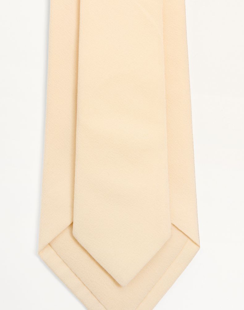 Valentino Garavani Valentie Silk Tie With Vlogo Signature Detail Man Butter/Gold Uni