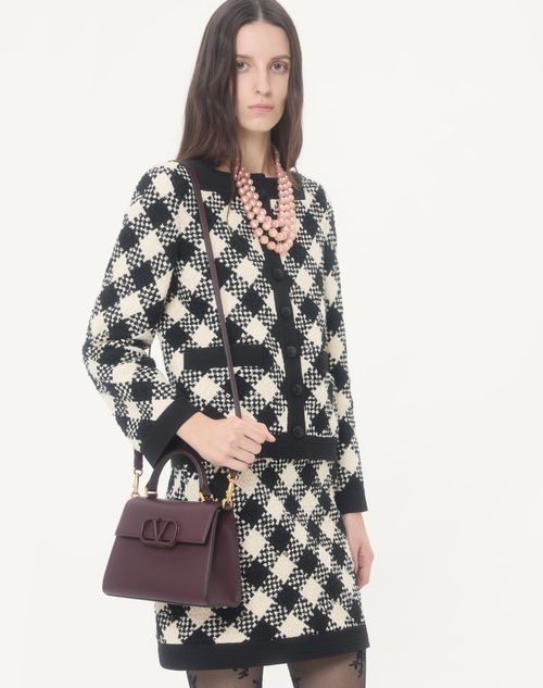 Valentino Garavani - Small Vsling Grainy Calfskin Handbag - Rubin - Woman - Top Handle Bags