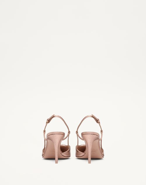 Valentin Vlogo Signature Slingback Rose Cannelle Calfskin