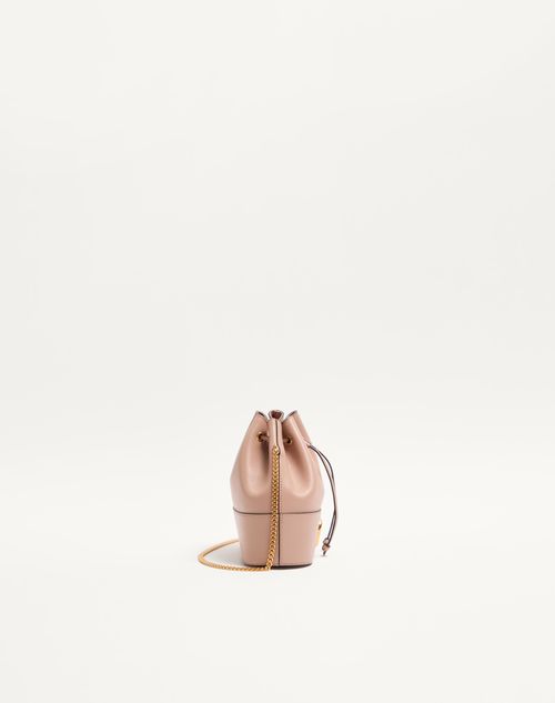 Valentino Garavani - Mini Bucket Bag In Nappa With Vlogo Signature Chain - Rose Cannelle - Woman - Shoulder Bags