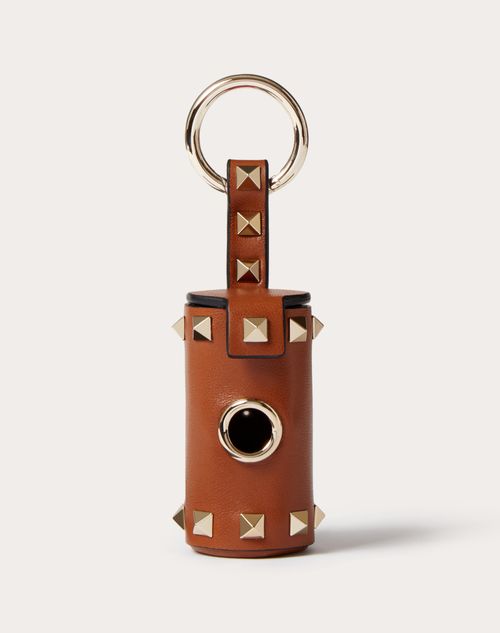 Valentino Garavani - Valentino Garavani Rockstud Pet Waste Bag Holder - Saddle Brown - Woman - Pet Accessories