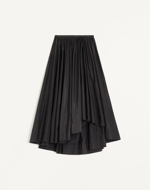 Valentino - Taffeta Midi Skirt - Black - Woman - Skirts