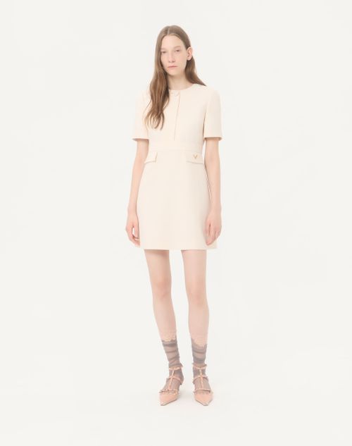 Valentino - Crepe Couture Short Dress - Vanilla - Woman - Dresses