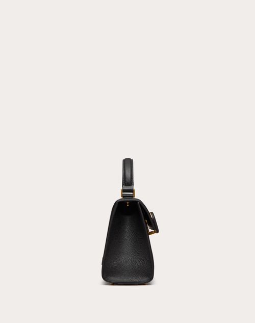 Valentino Garavani - Small Vsling Grainy Calfskin Handbag - Black - Woman - Top Handle Bags