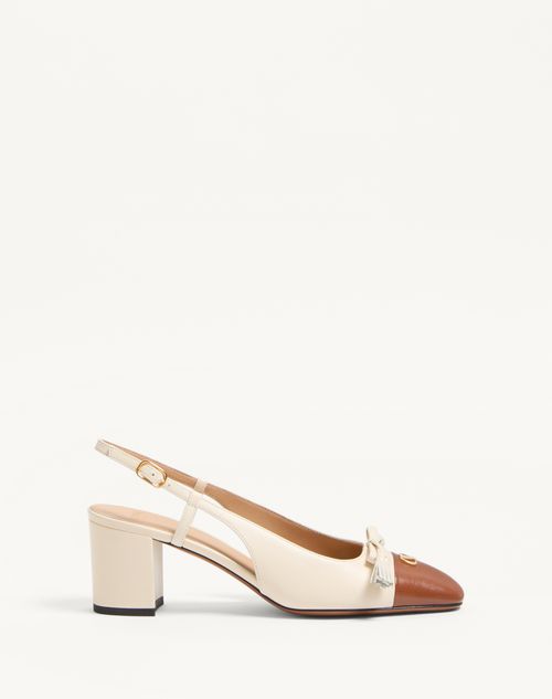 Valentino Garavani - Valet Du Roi Kidskin Slingback Pumps 60mm - Butter/tobacco - Woman - Pumps