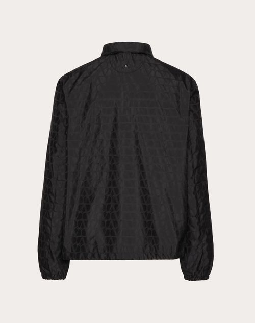 Valentino - Nylon Windbreaker With Toile Iconographe Pattern - Black - Man - Shelf - Mrtw - Pre Ss24 Toile