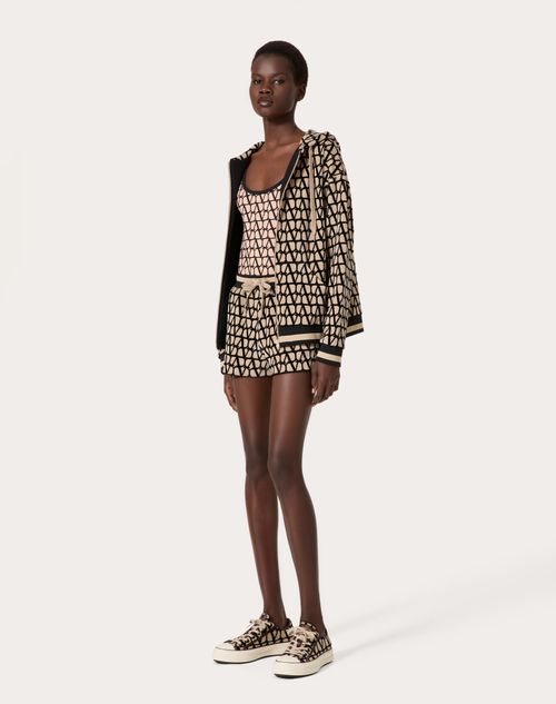 Valentino - Toile Iconographe Lycra One-piece Swimsuit - Nude/black - Woman - Beachwear