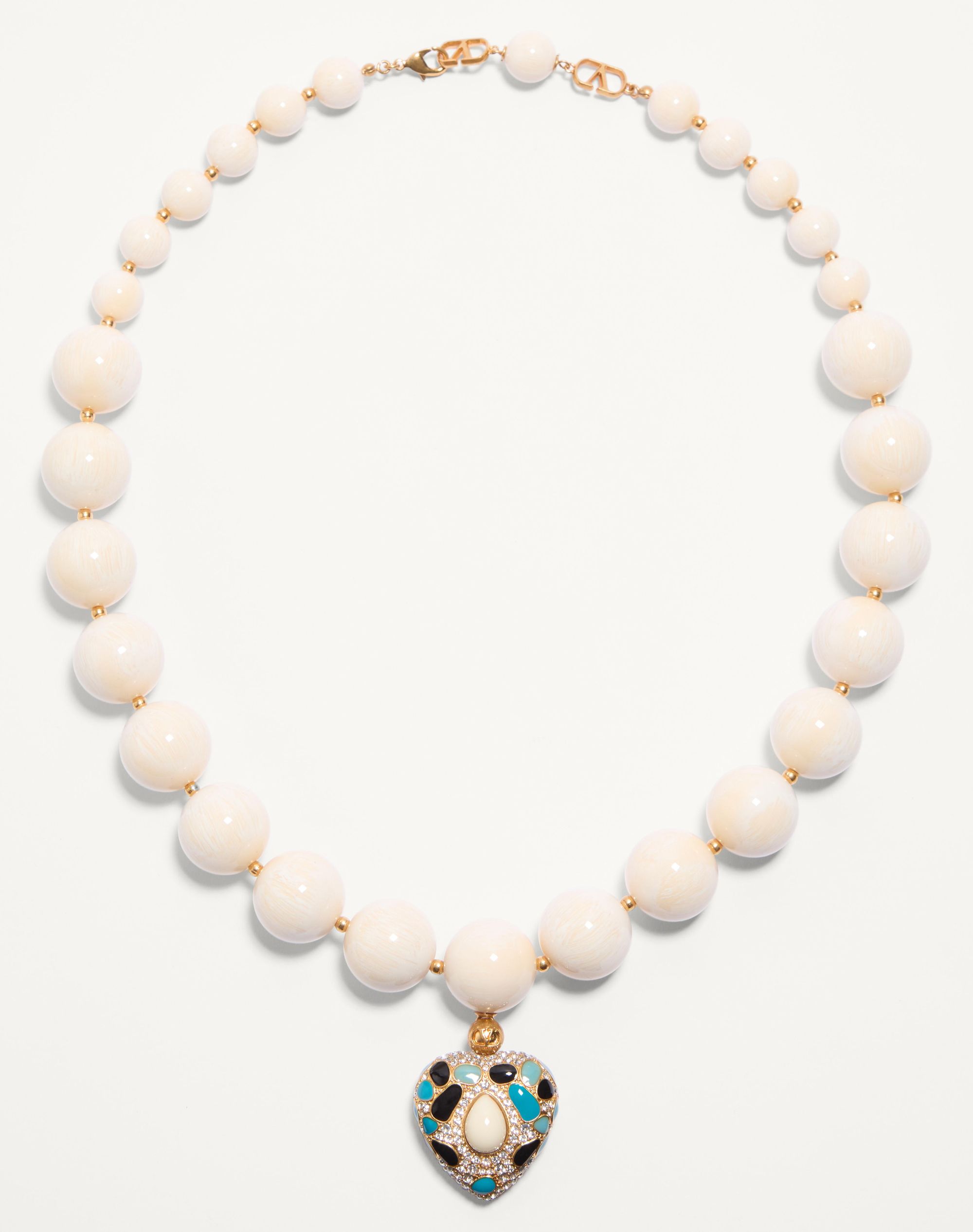 Coeur Royal Necklace In Metal, Resin, Enamel And Swarovski