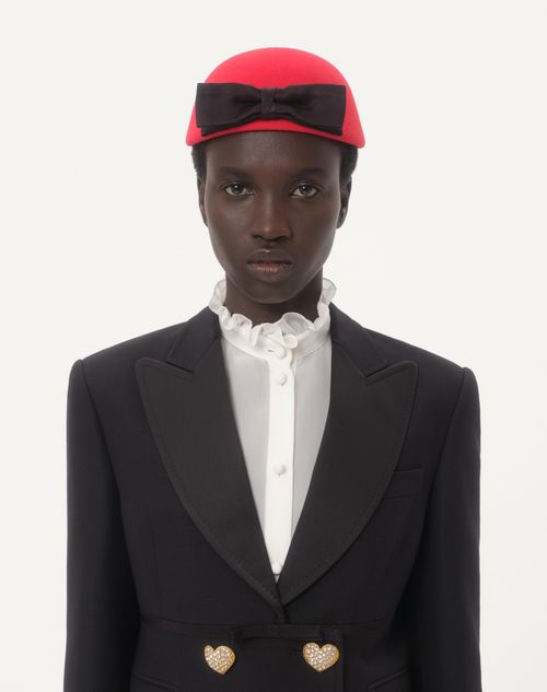 Crepe Couture Jacket for Woman in Black | Valentino US