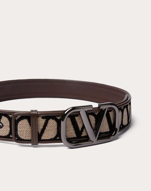 Toile Iconographe Belt In Technical Fabric With Leather Details