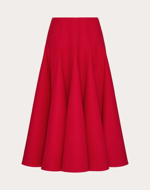 Valentino - Crepe Couture Midirock - Rot - Frau - Röcke