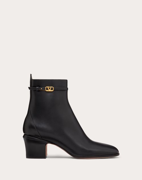 Valentino Garavani - Valentino Garavani Tan-go Ankle Boot In Calfskin Leather 60mm - Black - Woman - Woman Shoes Sale