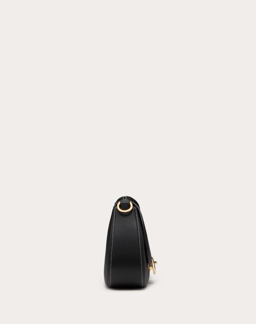 Valentino Garavani - Small Valentino Garavani Ohval Shoulder Bag In Nappa Calfskin - Black - Woman - Shoulder Bags