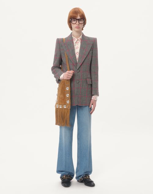 Valentino - Silk Twill Shirt With Opticool Print - Butter/red - Man - Man Ready To Wear Sale